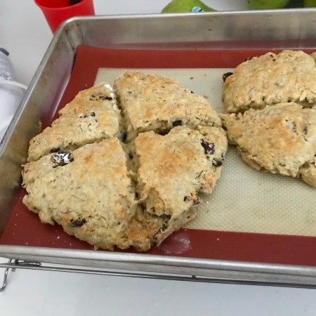 Raisin Oatmeal Scones baked