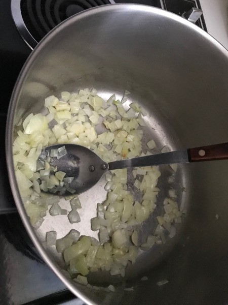 cooked onions & garlic