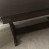 Value and Age of a Mersman Trestle Writing Desk - left corner of the table top and trestle legs