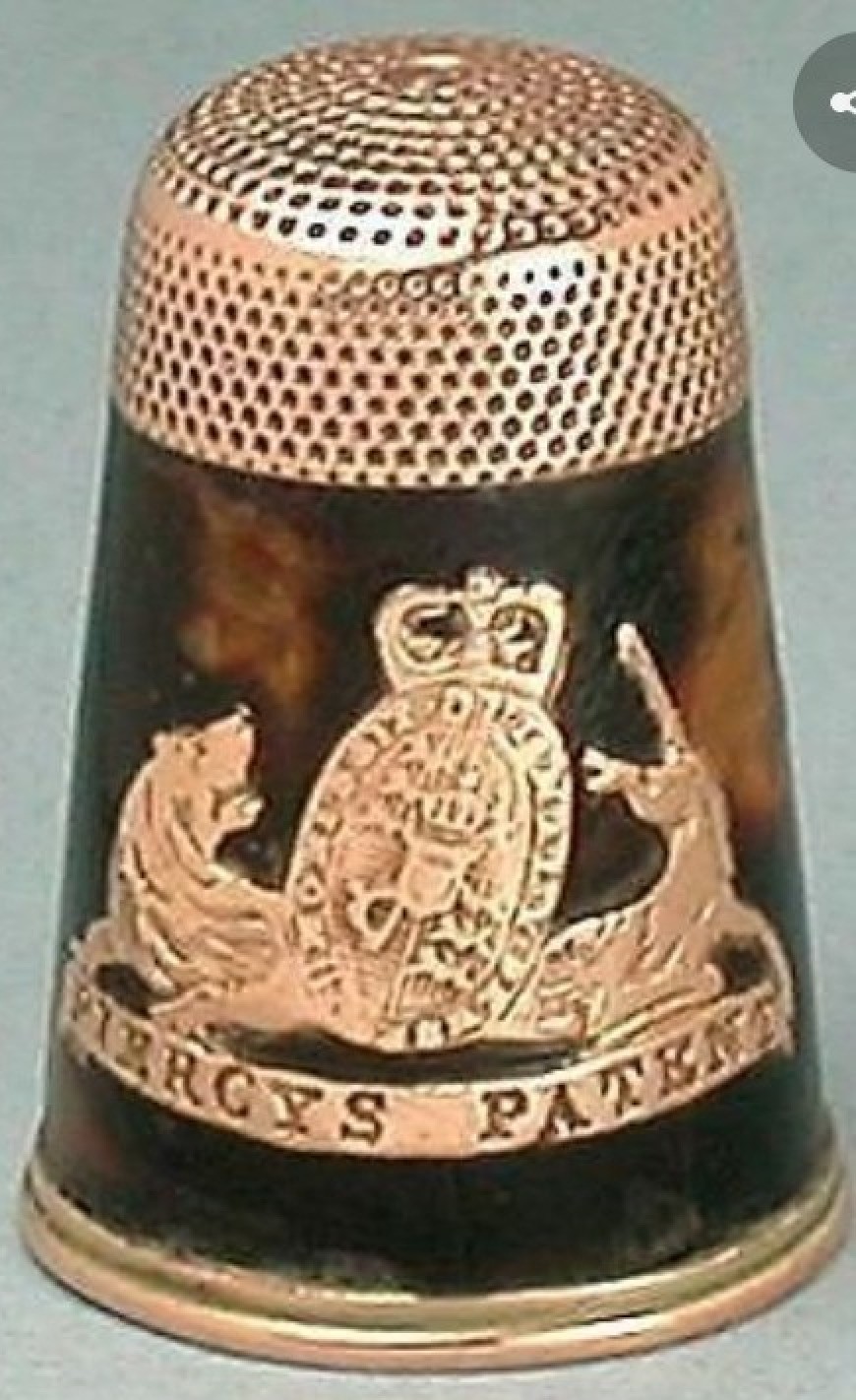 Value of an Antique Piercy's Patent Tortoise Shell Thimble ThriftyFun