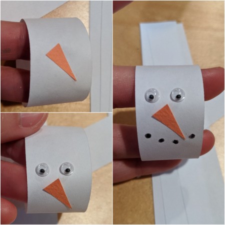 Snowman/Joy Paper Chain Ornament - decorate one as a snowman