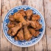A plate of Chinese chicken wings.