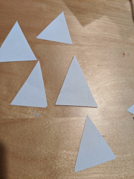 Christmas Tree Banner - paper triangle trees