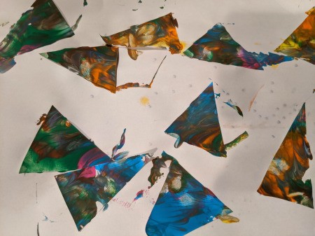 Christmas Tree Banner - all of the trees painted