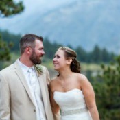 An outdoor wedding in the mountains.