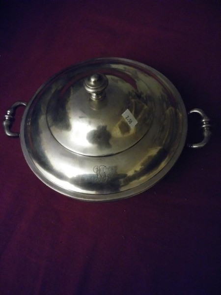 Distinguishing Between Silver and Silver Plate - covered serving dish