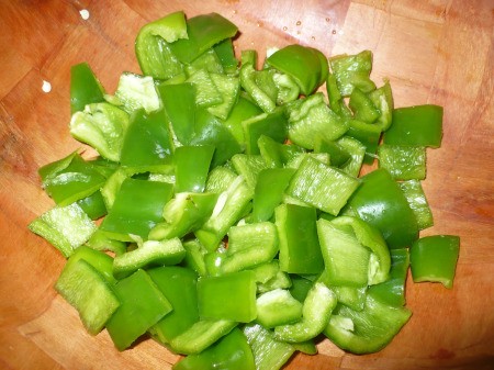 cut green pepper