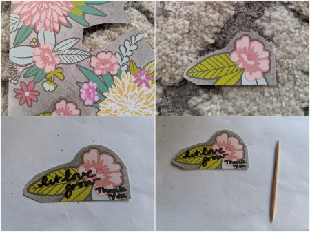 Let Love Grow Wedding Favor Gift - cut outs of flowers and leaves with a message written on them