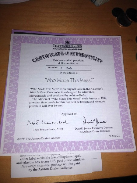 Value of an Ashton Drake Porcelain Doll