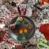 Mason Jar Lid Christmas Ornament - ready to hang on the tree or gift