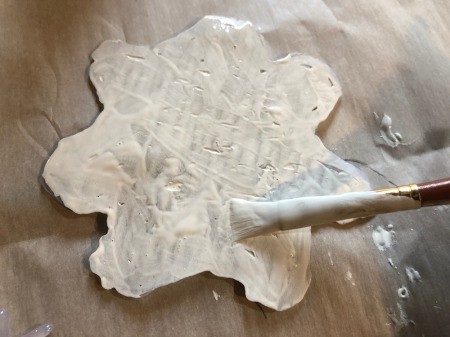 Melted Snowman Ornament - paint blob white