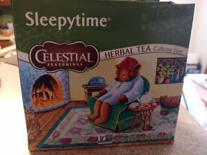 A box of Sleepytime tea.