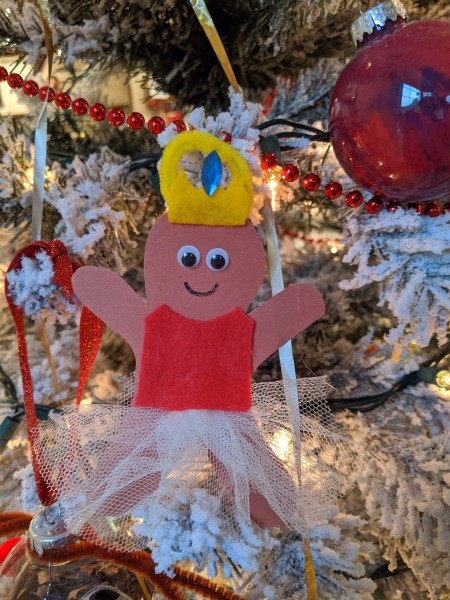 Ballerina Gingerbread Ornament - ornament on the tree