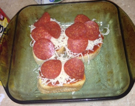 pepperoni on toast