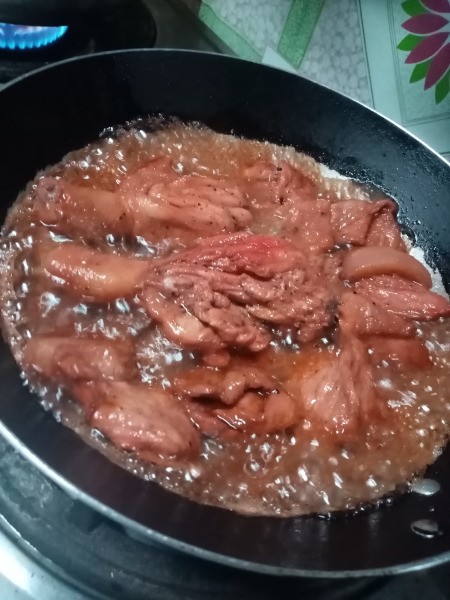 cooking meat