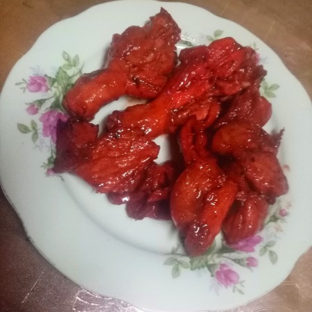 cooked Tocino (Spanish Bacon) on plate