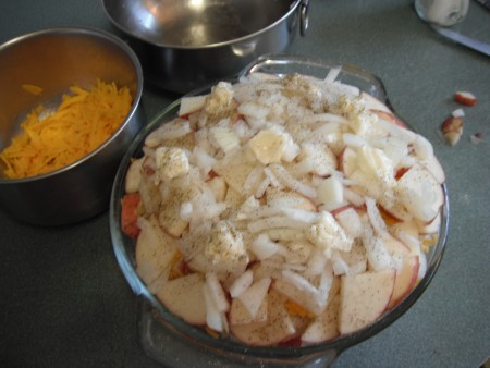 layered casserole dish