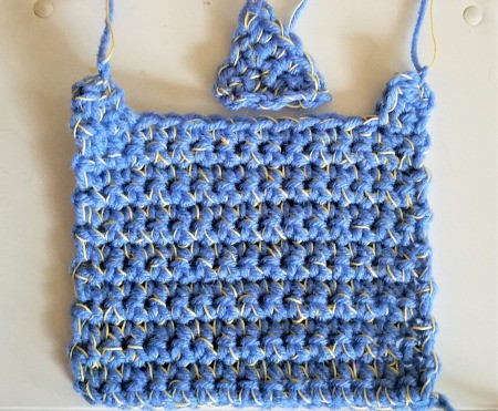 Crocheted Pouch with Lanyard for Crafting Supplies - make point and attach