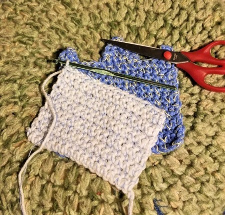 Crocheted Pouch with Lanyard for Crafting Supplies - clean up tails, etc. on the back and make the front two rows shorter