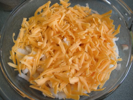 grated cheese in bowl