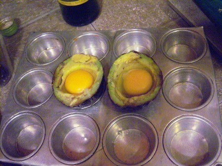 Eggs in Avocado Halves