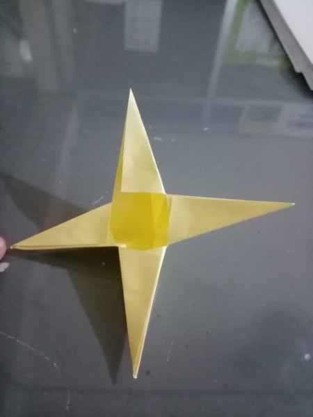 3D Paper Star Ornament - 4 point 3D star formed