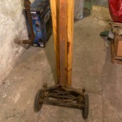 Age of a Great States Reel Mower - wooden handled reel mower