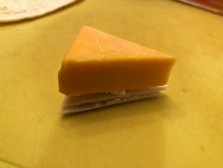 put Cheese on tortilla