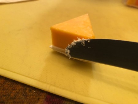 cream cheese on back of cheese