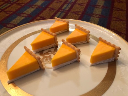 Cheese and Crackers Mini Pies on plate