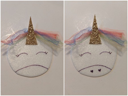 Rainbow Unicorn Ornament - add nose and nostrils