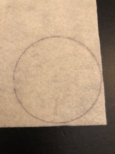 Personalized Felt Ornaments - circle on felt