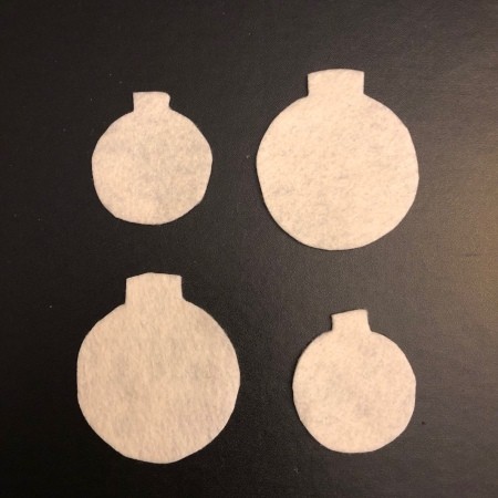 Personalized Felt Ornaments - two sets of felt ornaments one smaller