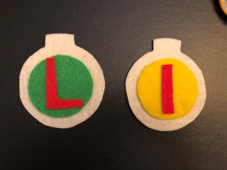Personalized Felt Ornaments - two assembled ornaments