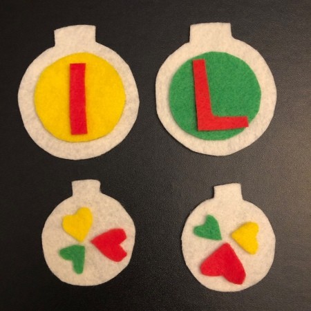 Personalized Felt Ornaments - four ornaments