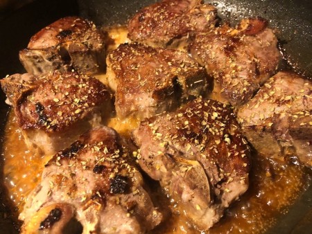cooked Lamb Loin Chops