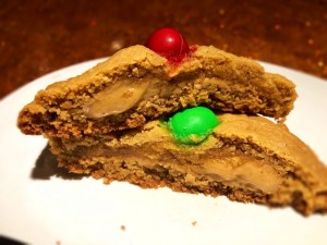 Peanut Butter Stuffed Cookie on plate