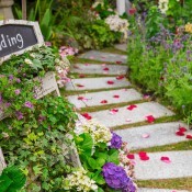 Sign Pointing to a Wedding