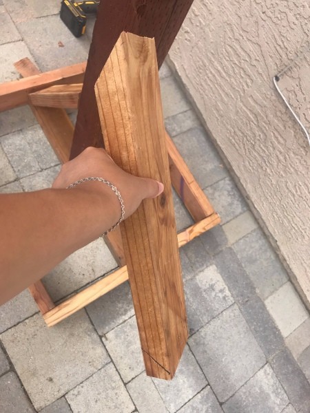 Trellis for Dragon Fruit - adding angle cut pieces