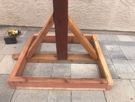 Trellis for Dragon Fruit - angle supports in place