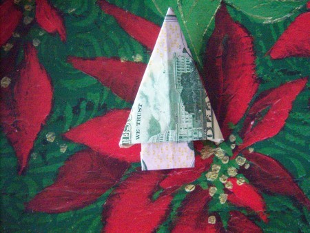 Cash Trees As Gifts - folding finished