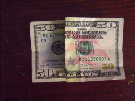 Cash Trees As Gifts - next fold in middle from the front