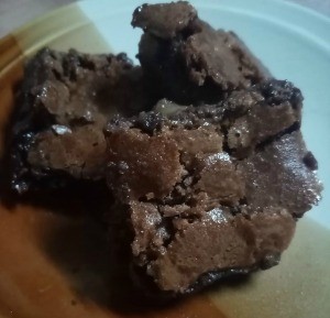 Brownie on plate