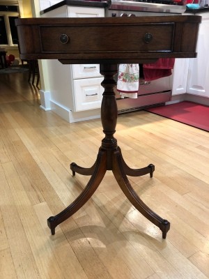 Value of a Brandt Table - square, leather topped, pedestal table