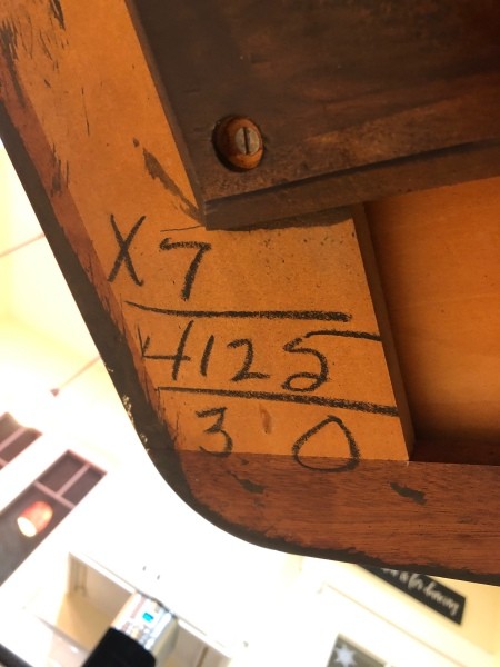 Value of a Brandt Table