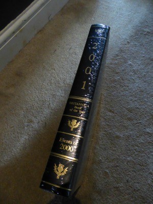 Value of an Encyclopaedia Britannica Yearbook - spine of the volume