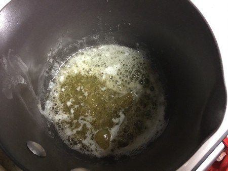 Honey Citrus sauce in pan