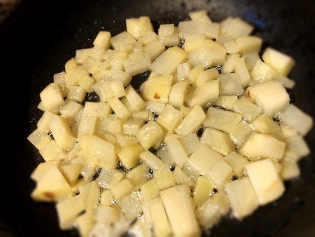 potatoes in pan