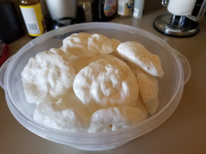 Meringues in bowl