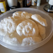 Meringues in bowl